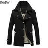 BOLUBAO Hommes Marque De Mode Trench Manteaux Hommes Slim Fit Solide Couleur Trench Vestes Mâle Casual Unique Poitrine Trench Manteaux 211011