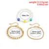 New Boho Gold Color Hand Bracelets for Women Charm Kpop Flower Pearl Beads Handmade Bracelet Set Punk Friends Jewelry