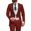 Personnaliser Double boutonnage beau revers mandarin marié Tuxedos hommes costumes mariage/bal/dîner homme Blazer (veste + pantalon + cravate + gilet) W806