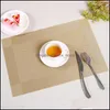Pads Decoration Aessories Kitchen, Dining Bar Home & Garden1Pc 6 Colors Pvc Kitchen Dinning Bamboo Placemats Table Cloth Mat Manteles Indivi