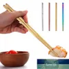 1 par pauzinhos quadrados de aço inoxidável chinês elegante saudável luz de peso chinês chopsticks casa ferramenta de cozinha