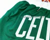Men's Boston Shorts Green White All Stitched S,M,L,XL,XXL