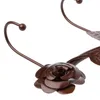 Järnkrokar Vintage Iron Rose Leaves Hook Coat Hat Bag Hängare Organizer Holder Wall Decor 210609