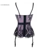 NXY set sexy Charmian vrouwen Valentijnsdag Bustier Sexy Taille Cincher Lace Mesh Push Up Uitgebeend Corsetto Lingerie 1130