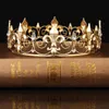 إكسسوارات الحفلة الذهبية الكاملة للدائرة King Men039S Crown Round Imperial Tiara 2106163950226