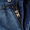 Мужские короткие джинсы деловые джинсовые повседневные прохладный дизайн тонкий мотоцикл байкер хлопок джин прямые синие мужские брюки