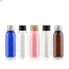 100PCS 30ML Empty Plastic Bottle With Aluminum Screw Cap Plug Cosmetic Container Travel Kits Portable PET Lotion Creamhigh qty4928534