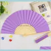 Home Garden Festive Event Favor 50Pcs Personalised Engraved Folding Hand Paper Fan Fold Vintage Fans Outdoor Wedding Baby Shower 99469499