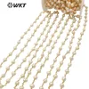 WT-RBC032 WKT Whole Arrival For Neckalce Jewelry Freshwater Pearl Beads Rosary Necklace Chain