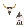 Animal Wox Head Night View Brawocz Unisex stop Mountain Tree Moon Pins Lapel Pins for Camping Travel Emalia Ubrania ACC8008675