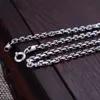 Véritable S925 en argent Sterling 3mm chaîne de diamants hommes et femmes pull mode collier exquis fête moto chaînes