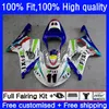 Suzuki GSX-R1000 GSXR1000 K2 00-02 Bodywork 24no.8 GSXR 1000 Race Blue CC 1000CC 00 01 02 GSXR-1000 2000 2001 2002 오토바이 OEM Bodys