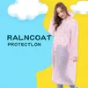 Outdoor Travel Adult Raincoat Thickened Translucent EVA Raincoats Fashion Wave Point Non-disposable WH0328