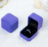 Mode 10 Färg Kvadrat Velvet Smycken Box Presentförpackning Röd Gadget Halsband Ring Örhängen Boxs
