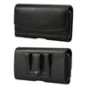 Universal Pouch Lederen Case 4,8 / 5.2 / 5.5 / 6.5 inch voor iPhone Samsung Huawei Xiaomi met kaarthouder Riem Clip Holster