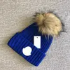 monclari Hat Luxury Beanie Top Quality Designer Designer French Brand Skull Caps Luxury Mens Women Hats Detachable Fur Ball