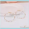 Jewelryhgflyxu Orecchini a cerchio con perle d'imitazione color oro per le donne 50mm Cerchio Perline Orecchio Gioielli di moda Aessories Hie Drop Delivery 2021