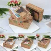 Gift Wrap 3 Stks Kerst Cookie Box Kraft Paper Candy Boxes Tassen Voedsel Verpakking Party Kids Year
