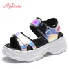 Aphixta 1.968 pouces plate-forme femmes sandales 2021 nouvelle mode dames crochet boucle chaussures femmes chaussures à semelles compensées sandales d'été K731