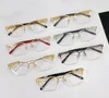 Mode Eyewear Z25 Square Half Frame Optical Glasses Clear Lens Simple Business Style för män Toppkvalitet kan vara recept6683455