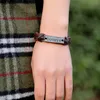 Brev Tro på Id Tag Charm Armband String Justerbar Läderarmband Armband Bangle Manschett för Kvinnor Mäns Mode Smycken Will och Sandy