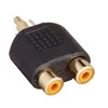 Convertisseur RCA mâle à 2RCA femelle AV Audio, adaptateur de prise séparateur en Y, connecteur d'extension 1 mâle à 2 femelles