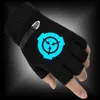 Autumn Winter Men 2020 New Woman Gloves SCP Foundation Fluorescent Luminous Fingerless Gloves Warm Knitted Gloves H08185347838