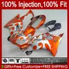 Carénages OEM de moto pour HONDA CBR 600 F4 FS CC 600F4 CBR600F4 1999 2000 Carrosserie Argent Orange 54No.95 CBR600FS 600CC 1999-2000 CBR600 F4 99 00 Corps moulé par injection