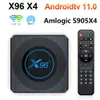 Android 11 TV BOX X96 X4 Amlogic S905X4 4G 64GB RGB Light TVBOX Supporto AV1 8K Dual Wifi BT4.1 32GB Set TopBox X96X4