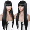 Newest 360 Transparent Lace Frontal Wig With Bangs 13x4 13x6 Straight Human Hair Wigs With Bangs Brazilian Lace Front Wigs With Bangs