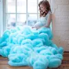 Anpassa Maternity Dress Robes för fotografering eller baby shower tulle chic kvinnor prom klänningar plus storlek långärmad fotografi mantel