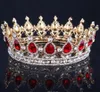 Kopfbedeckungen Luxus Vintage Gold Hochzeitskronlegierung Braut Tiara Krone