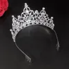 Bridal Tiara Headpieces 2022 Baroque Pageant Hairband Silver AB Stones Diamond Crown Headwear Quinceanera Quince Lady Hairstyle Wedding Queen Hairpins 16*9cm