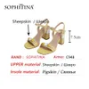 SOPHITINA Sandals Women Sweet Macaron Contrasting High Heels Genuine Leather Bead Decoration Ankle Strap Summer Shoes PC948 210513