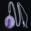 Wojiaer natuursteen hanger lapis lazuli roze kwarts agaat aventurine edelsteen ovale cabochon bead voor ketting sieraden bn319