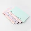 40 hojas Blocs de notas Papel A5 A6 Divisor de índice de cuaderno para planificador diario Papeles de tarjetas coloridos 6 agujeros Suministros escolares FHL477-WLL