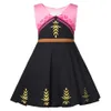 Girls Summer Dresses Sleevess Ruffle Floral TUTU Dress Kids Baby Princess Birthday Gift Dot Tulle Costume Q0716