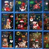 Leuke Santa Claus Window Glas Stickers Caosement Vakantie Decoratie Kerstmisluik Sticker Scène Regeling Partijlevering