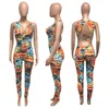 Mulheres Sexy Creative Slim Jumpsuits Moda Tendência Profunda V-Pescoço V-Neckless Mangna Sem Mangas Macacões Verão Verão Feminino Siamese Pant com zíper