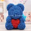 Party Favor 40cm Rose Teddy Bear Heart Sztuczny Kwiat Dla Kobiet Walentynki Urodziny Boże Narodzenie prezent