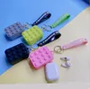 푸시 버블 코인 가방 지갑 키 체인 어린이 성인 딤플 장난감 압력 릴리프 보드 컨트롤러 장난감 창의력 가방 CT10
