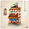 4 in 1 주요 상점 Loz Mini Blocks Japan Street Views Hot Spring/Ramen/Kimonno/Matcha 편안한 장난감 Brinqueos p Q0624
