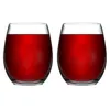 Verres de mariage Ensemble de 2 verres à pied avec de longs verres à vin sans tige en cristal de diamant Saint Valentin Anniversaire H1242 210326