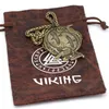 Kedjor Nordic Mytologi Viking Crow Odin Mount Halsband Man Amulet Hängsmycke Mode Smycken Gift Partihandel