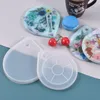 Resin Coaster Molds Water Drop Shape with Hanging Hole Silicone Mould for Casting Resin Epoxy DIY Craft