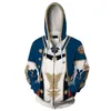 Игра Genshin Impact Jean Gunnhildr Qin Cosplay Hoodie 3D Печатная Толстовка Случайные Пуловер Пожип-вверх Куртка Пальто Y0901