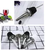 Stainless Steel Wine Pourers Wine Oil Bottle Pourer Spout Cork Stopper with Dust Cap Home Kitchen Bar Tool