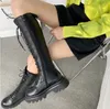 Women Boots Black Platform Shoes Over the Knee Womens Boot Leather Shoe Trainers Sports Sneakers Size 35-40 09