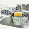 Kitchen Sink Storage Drain Basket Cleaning Sponge Draining Holder Rack Hanging Tools YHM813-ZWL