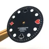 Reparatiehulpmiddelen Kits 28 5mm NH35 NH36 Watch Dial Poker Abalone voor NH35A NH36A Movement Groen Luminous Modified met S Logo296D